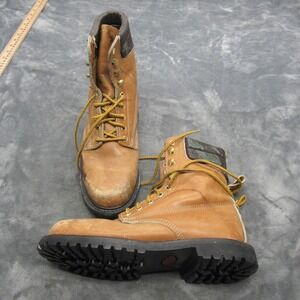 Montblanc Sears Men Boots 7.5 D Brown Leather Work Hunting Outdoor VTG 80's‎